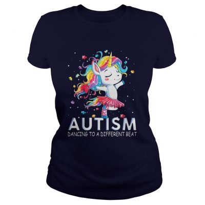 Unicorn Autism Dancing to a different beat Ladies Tee