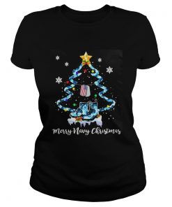 Veteran Merry Navy Christmas Tree Sweat shirt