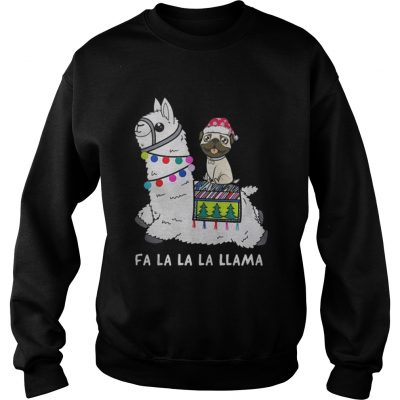 Baby Pug and Fa la la la llama christmas Sweatshirt