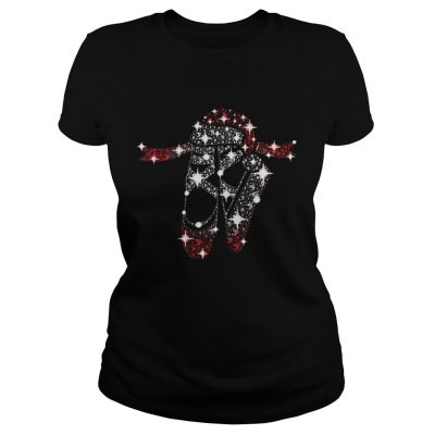 Ballet shoes glitter diamond christmas Ladies Tee