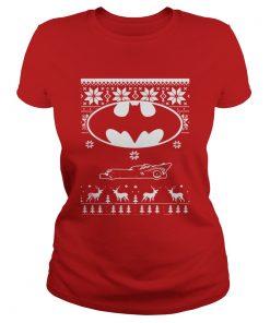 Batman Christmas Jumper Fou Tees ladies Tee