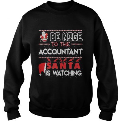 Be nice to the Accountant Santa is watching Christmas Hoodie