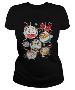 Beauty and the Beast Christmas Ladies Tee