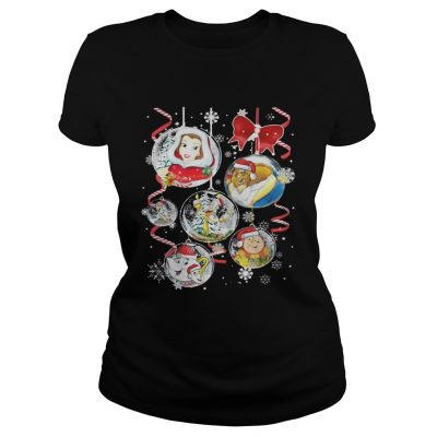 Beauty and the Beast Christmas Ladies Tee