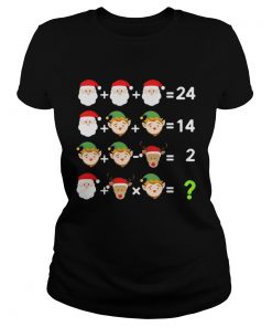 Bedmas Math Equation Math Teacher Christmas Ladies Tee