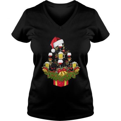 Beer and wine Christmas tree VNeck