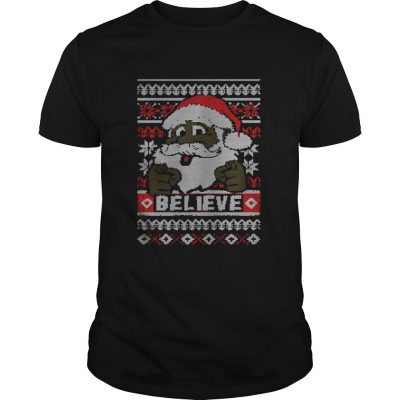 Black Santa Ugly Christmas TShirt Guys