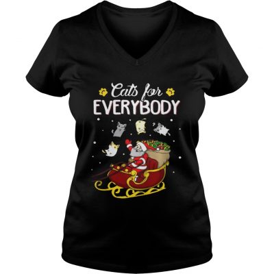 Cats For Everybody Santa’s Gift Christmas shirt VNeck