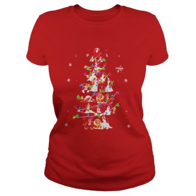 Cavalier King Charles Spaniel Christmas tree Ladies Tee