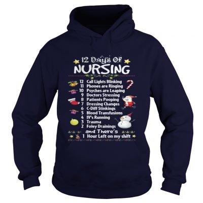 Christmas 12 days of Nursing 12 call lights blinking 11 phones are ringing Hoodie