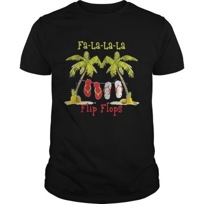 Christmas Falalala flip flops guys shirt