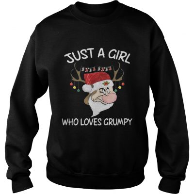 Christmas Grumpy Reindeer Just A Girl Who Loves Grumpy Sweatshirt