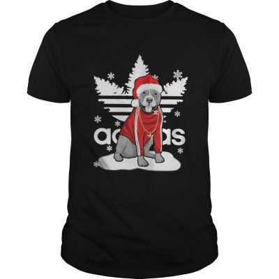 Christmas Pit Bull Santa Adidas Guys