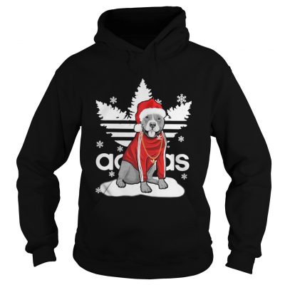 Christmas Pit Bull Santa Adidas Hoodie