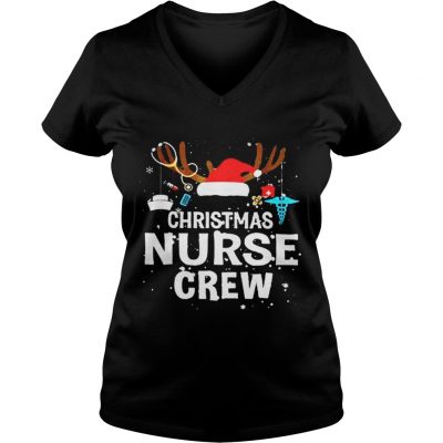 Christmas nurse crew Hat Santa Reindeer VNeck