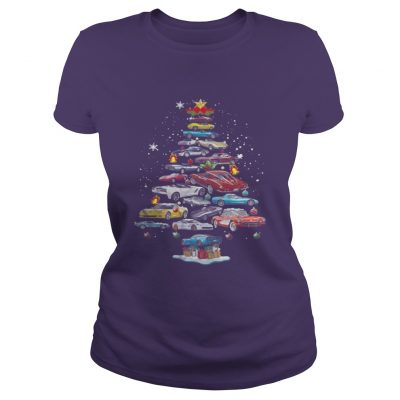 Corvette Christmas tree Ladies Tee