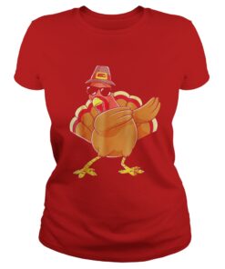 Cute Dabbing Turkey Ladies Tee