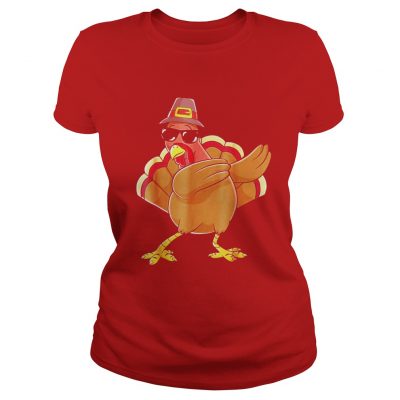 Cute Dabbing Turkey Ladies Tee