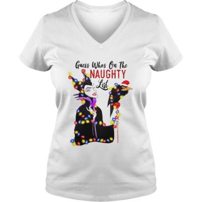 Disney Maleficent Light Guess Whos Naughty List Christmas VNeck