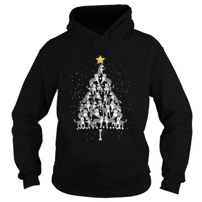 Dog Husky Christmas Tree Hoodie