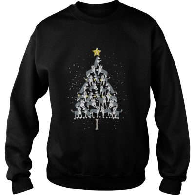 Dog Husky Christmas Tree Sweatshirt