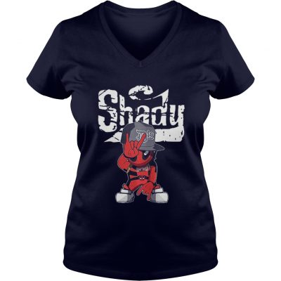 Eminem Shady Wars Deadpool Ladies VNeck