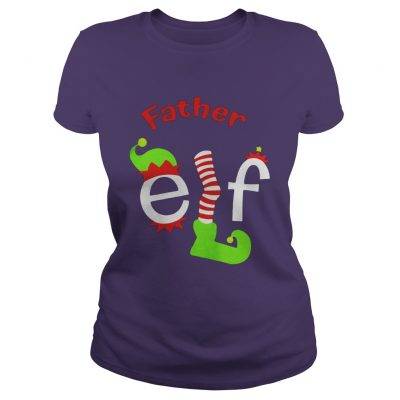 Father Elf Christmas ugly Ladies Tee