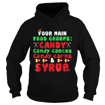 Four Main Food Groups Elf Buddy Christmas Pajama Hoodie