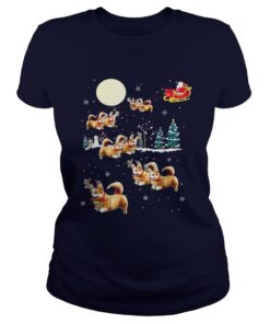 Funny Corgi Christmas Ladies Tee