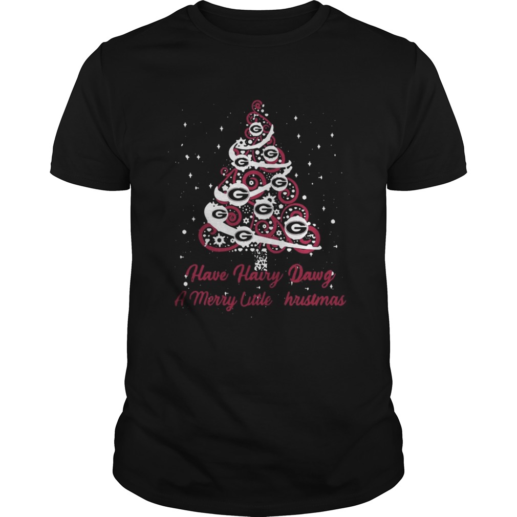 Georgia Bulldogs have Hairy Dawg a merry little Christmas Tree shirt