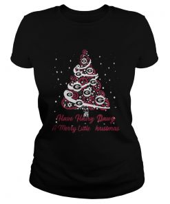 Georgia Bulldogs have Hairy Dawg a merry little Christmas Tree Ladies Tee