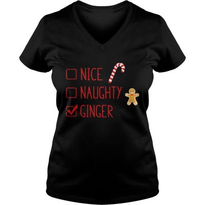 Gingerbread nice naughty ginger Christmas VNeck