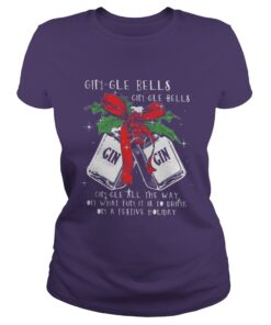 Gingle Bells Gingle All The Way On What Fun It Is To Drink On A Festival Holiday Ladies Tee