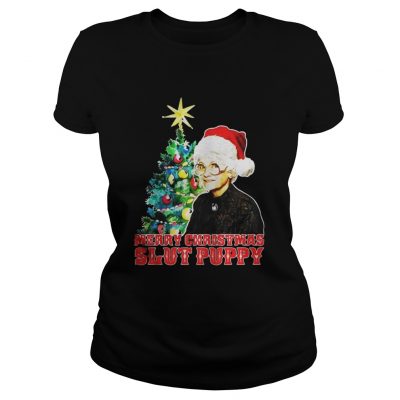 Golden Girls Merry Christmas Slut Puppy Ladies Tee