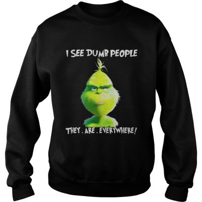 Grinch I see dumb people they are everywhere Christmas Sweatshirt