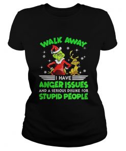 Grinch and Max walk away I have anger issues Ladies Tee