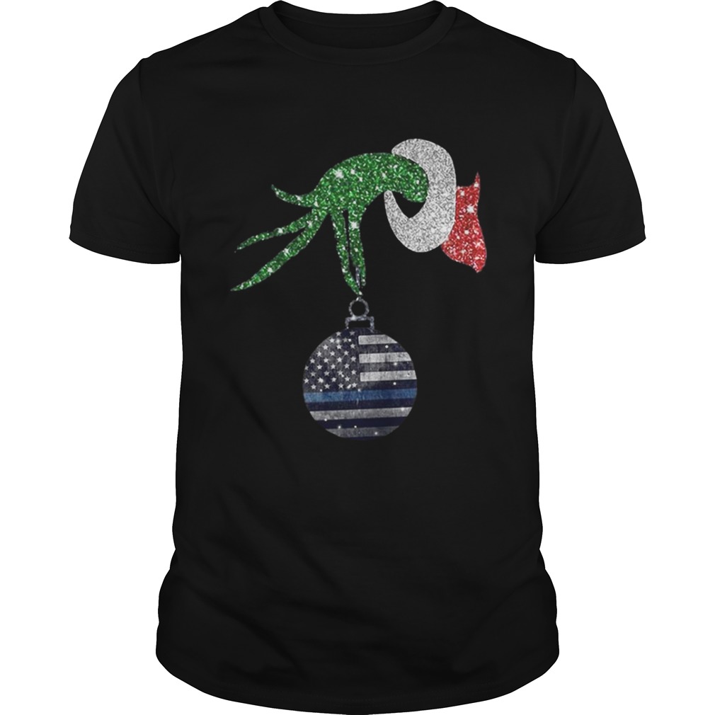 Grinch hand holding Ornament American Christmas shirt