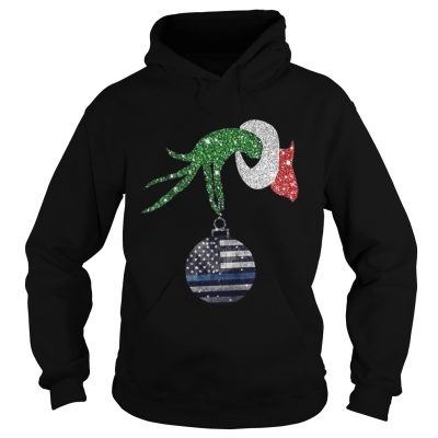 Grinch hand holding Ornament American Christmas Hoodie