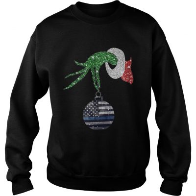 Grinch hand holding Ornament American Christmas Sweatshirt