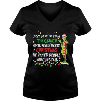 Grinch just so we’re clear the Grinch never realy hated Christmas VNeck