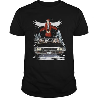 Guys Castiel Dean Winchester Chevrolet Impala Crowley supernatural shirt