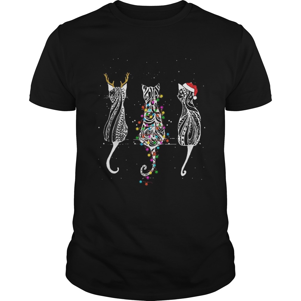 Cat reindeer santa Christmas shirt