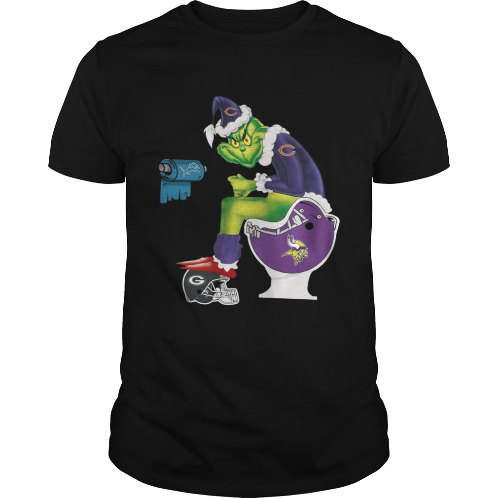 Chicago Bears Grinch toilet Minnesota Vikings shirt