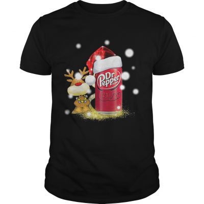 Guys Christmas Reindeer and Dr Pepper Santa Shirt