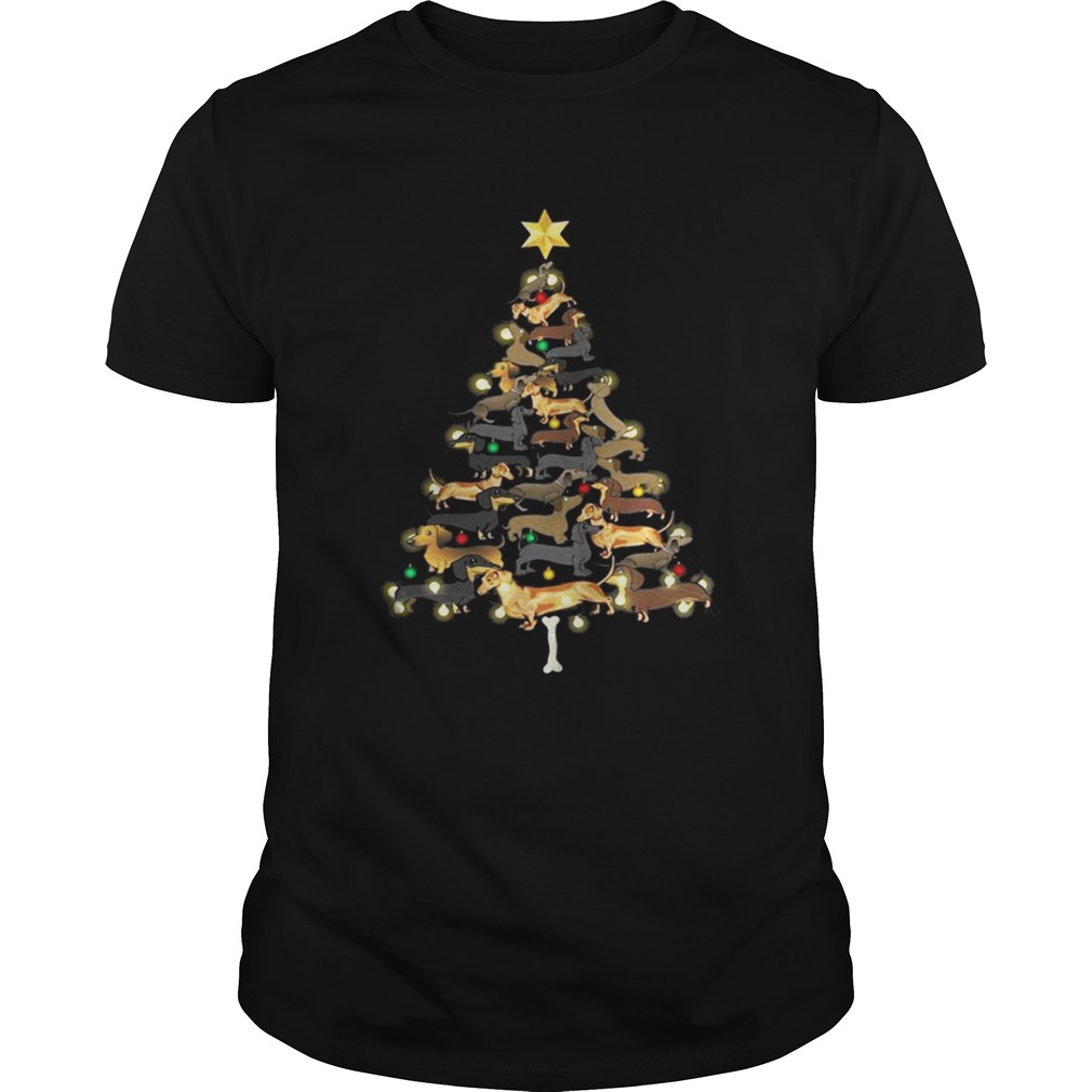 Dachshunds Christmas tree shirt