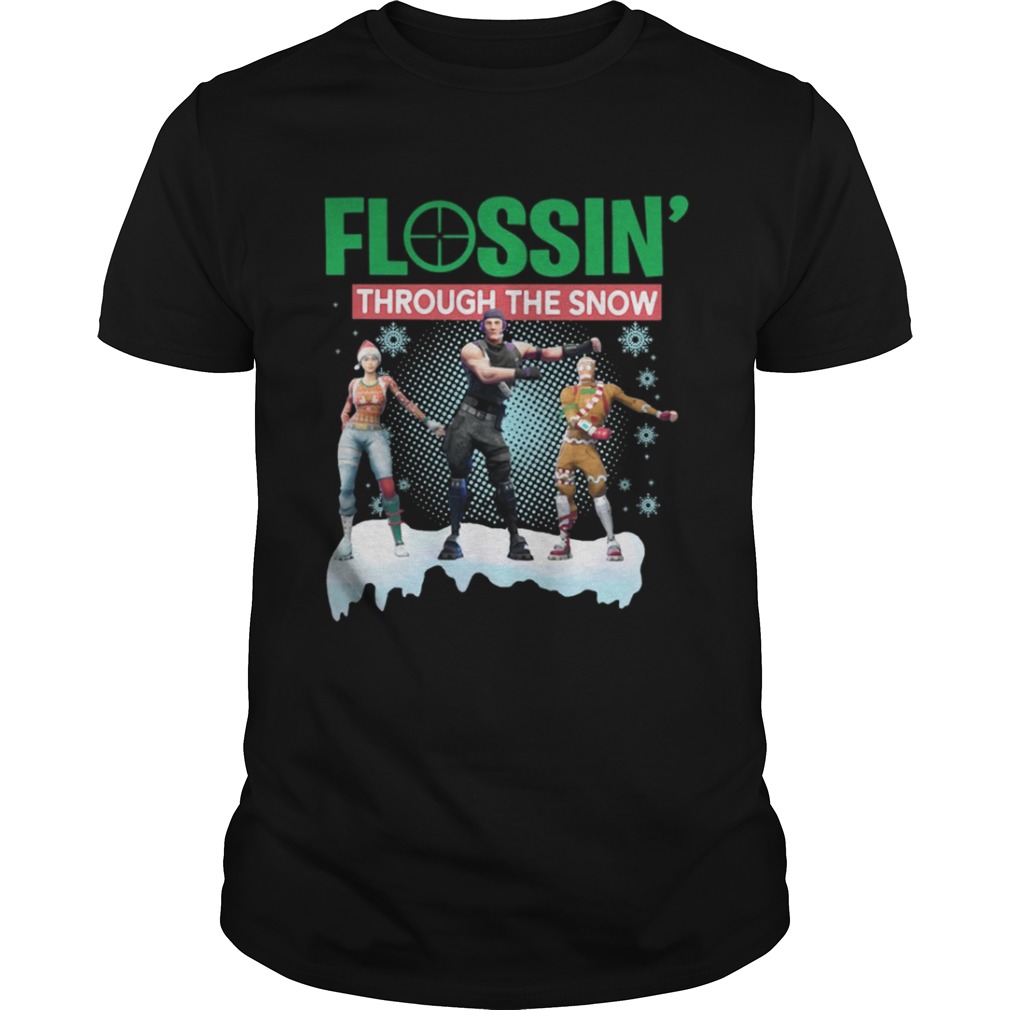 Flossing Through The Snow Fortnite Christmas Shirt