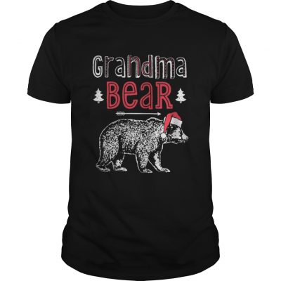 Guys Grandma Bear Christmas Santa Shirt