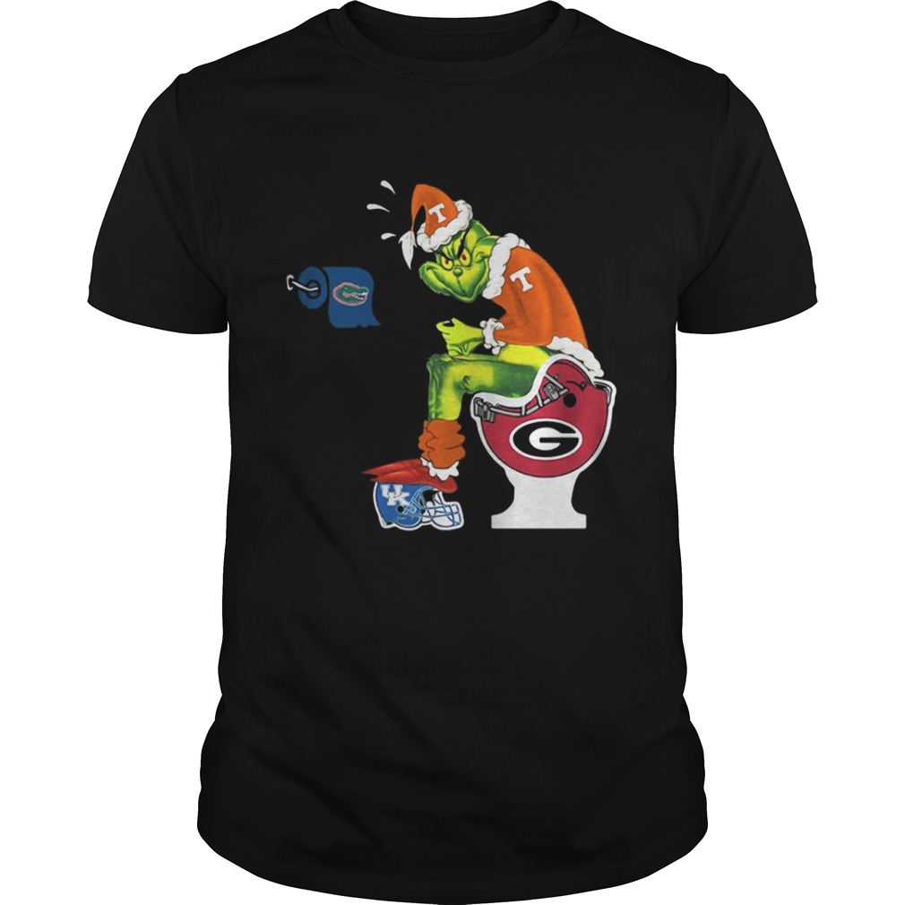 Grinch Santa Tennessee Volunteers toilet shirt