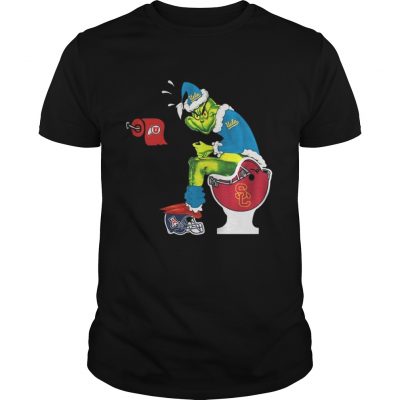 Guys Grinch Santa UCLA Bruins toilet shirt