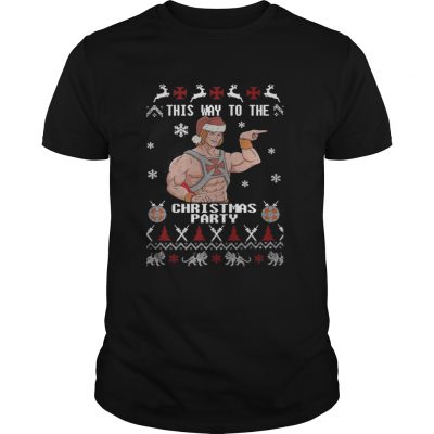 Guys He-Man and the Masters of the Universe this way to the Christmas party shirt